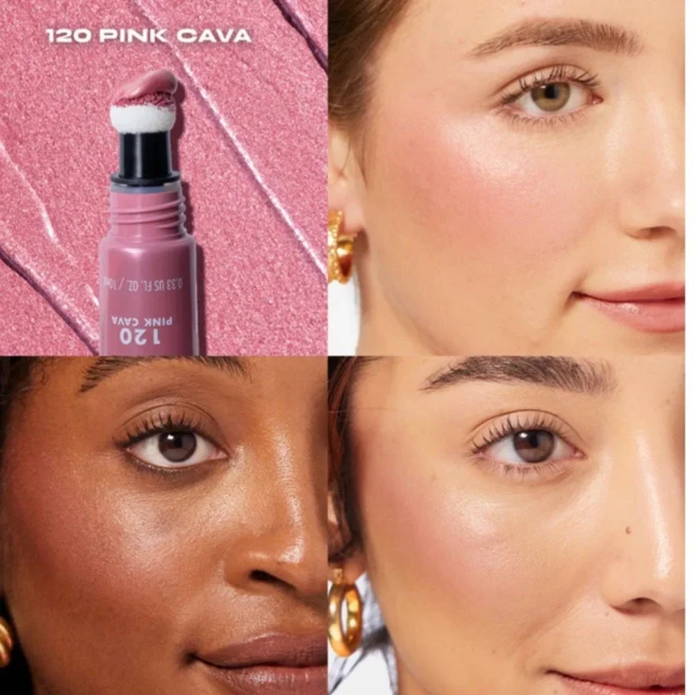Milani Cheek Kiss Liquid Blush and Glow 120 Pink Cava Warm Soft Pink 10ml